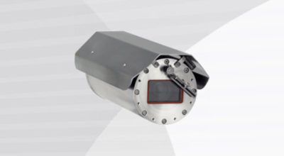 AXIS Excam XF Q1785 Explosion Protected Network Camera front-right view.