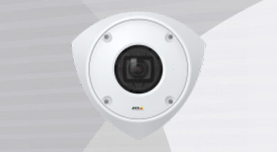 AXIS Q9216-SLV White Network Camera front-left view.