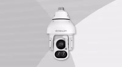 Avigilon H5A IR PTZ Camera front view.
