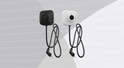 AXIS TW1201 Body Worn Mini Cube black and white variant side by side view.